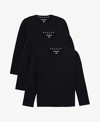 Xray 3 Pack Kids And Boys Basic Long Sleeve Crewneck T-Shirts