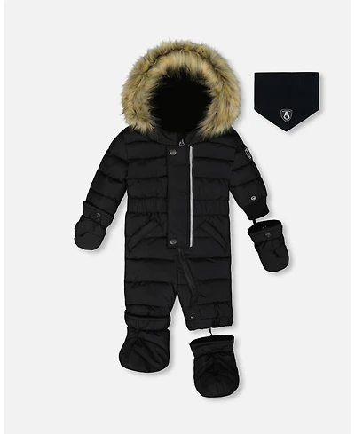 Deux par Baby Boys or Girls One-Piece Original Puffy Snowsuit Black - Baby|Toddler