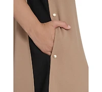 Tommy Hilfiger Women's Short-Sleeve Scuba Crepe Shift Dress