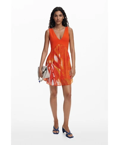Desigual Women's Short dress with ethnic print