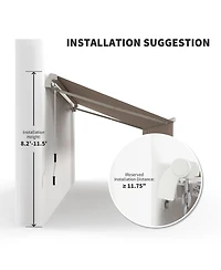 Outsunny 12' x 10' Outdoor Patio Manual Retractable Exterior Window Awning