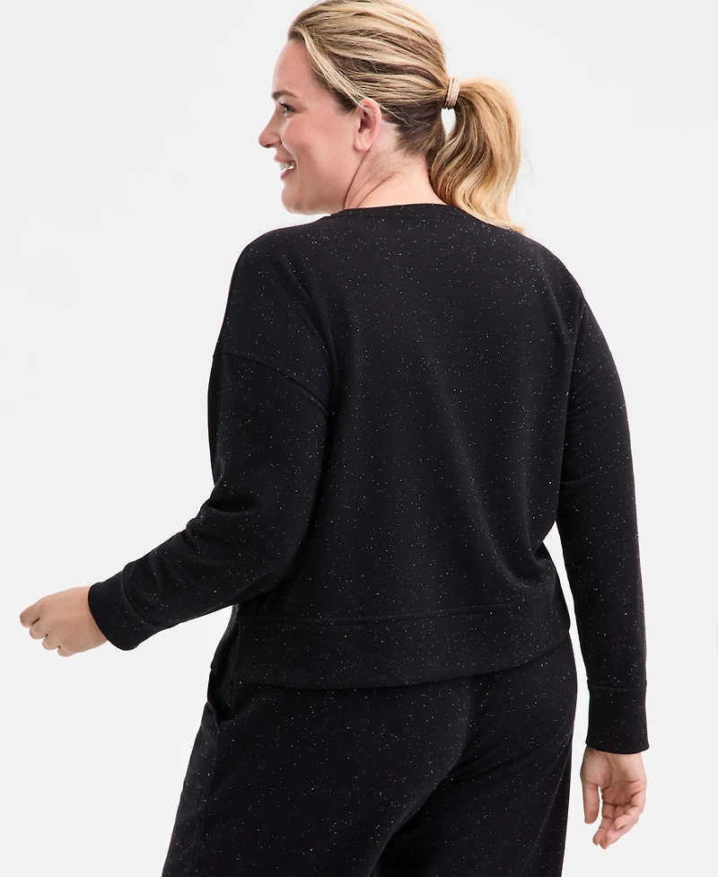 Id Ideology Plus Fleece Crewneck Sweatshirt, Macy's Exclusive