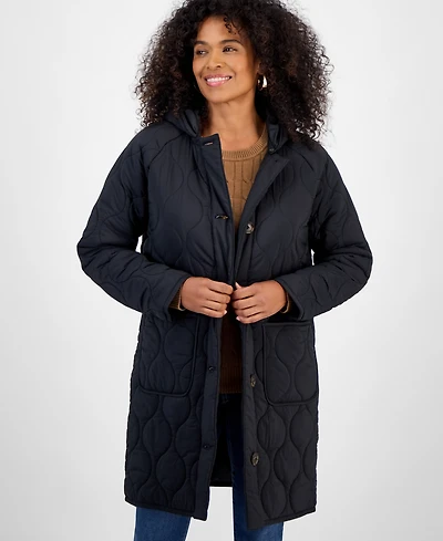 Style & Co Petite Hooded Puffer Coat, Macy's Exclusive