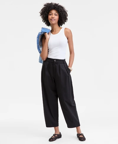 On 34th Women's Pleated Barrel-Leg Ankle Pants, Macy's Exclusive