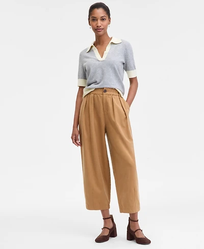 On 34th Women's Pleated Barrel-Leg Ankle Pants, Macy's Exclusive