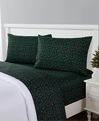 Sanders Holiday Printed Microfiber 3-Pc. Sheet Set, Twin