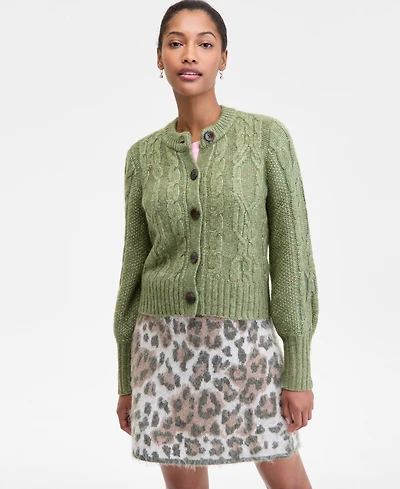 On 34th Women's Chunky Cable-Knit Cardigan, Macy's Exclusive