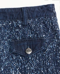 On 34th Women's Denim-Trim Tweed Mini Skirt, Macy's Exclusive