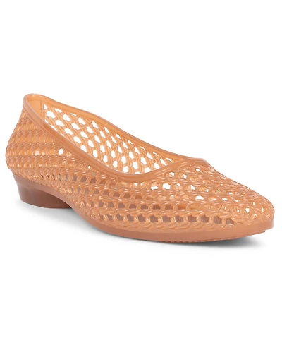 Jeffrey Campbell Women's Bestie Caged Ballet Jelly Flats