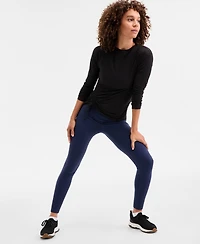 Id Ideology Women's Relaxed Side-Ruched Top, Macy's Exclusive