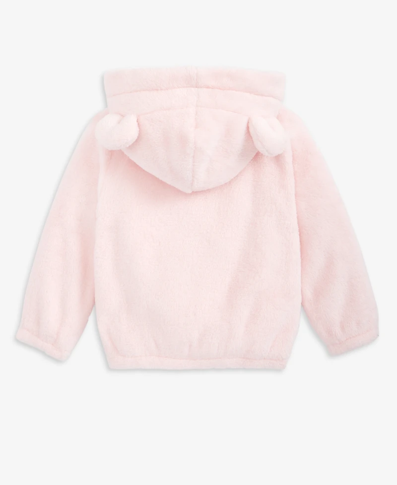 First Impressions Baby Bear-Ear Hooded Faux-Sherpa Jacket, Macy's Exclusive