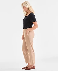 Style & Co Women's Faux-Suede Straight Leg Pants, Macy's Exclusive