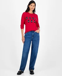 Tommy Hilfiger Women's Lucy Cotton Ornament Graphic Sweater