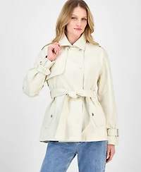 Guess Women's Marika Faux Leather Trench Coat
