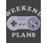 Hybrid Apparel Men's Short Sleeve Nintendo Weekend Plans Graphic T-Shirt