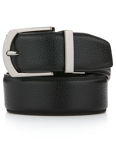 Perry Ellis Portfolio Men's Pebble Reversible Leather Dress Belt