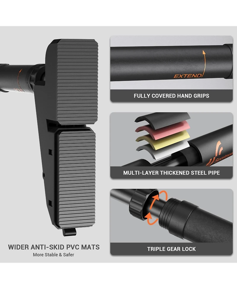 Pull up Bar for Doorway No-Screw Adjustable Chin Up Bar for Door Frame Door Pull Up Bar for Home Gym