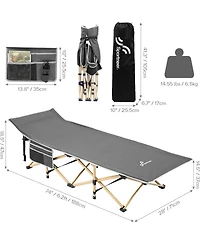 Sportneer Camping Cot: 1200D Double Layer Oxford Foldable Camping Cots for Adults