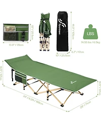 Sportneer Camping Cot: 1200D Double Layer Oxford Foldable Camping Cots for Adults