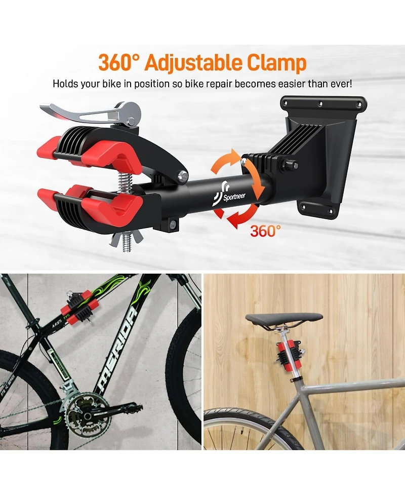 Bicycle Repair Wall Bike Clamp Sportneer Bike Repair Stand: 360
