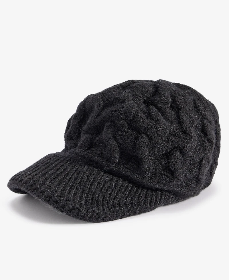 Style & Co Women's Cable Weave Knit Newsboy Hat, Macy's Exclusive