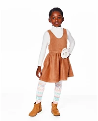 Deux par Girl Knit Tights White Pink and Turquoise with Norwegian Jacquard - Toddler|Child