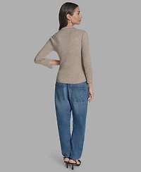 Bcbg Women's Long Sleeve Argyle Sweater