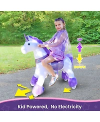 PonyCycle Ride-on Unicorn Purple Model U Size 4 for 4-7 Years