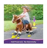 PonyCycle Ride-on Horse Brown Model U Size 4 for 4-7 Years
