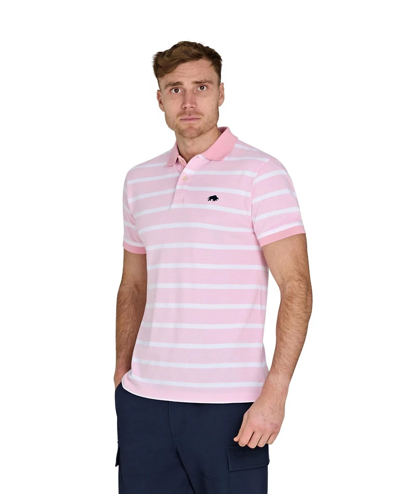 Raging Bull Birdseye Stripe Pique Polo