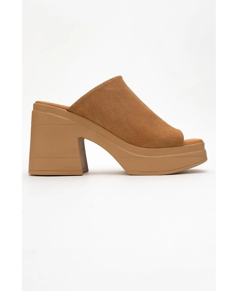 Forever & Always Shoes Nola Leather Platform Mules (Women)