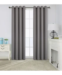 Kate Aurora 100% Hotel Blackout Thermal Insulated Grommet Curtains (2 Pack
