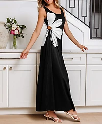 Cupshe Women's Evening Layers Floral Maxi Beach Dress