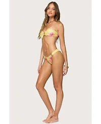 Edikted Womens Miley Floral Bikini Bottom