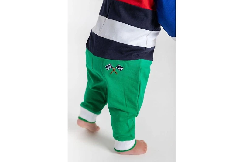 Florence Eiseman Baby Boys Jersey Knit Longall With Race Car