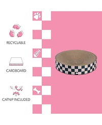 The Licker Store Nelson 20.13" Modern Cardboard Round Bowl Cat Scratcher with Catnip