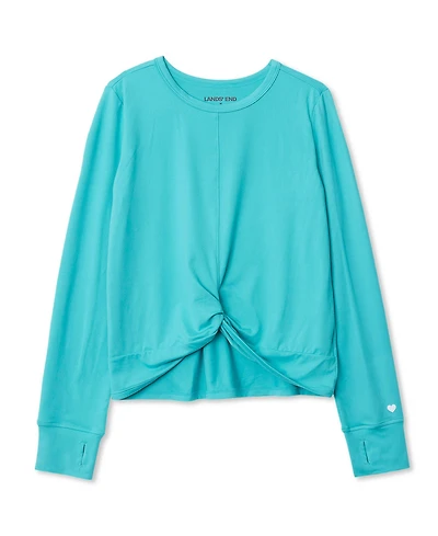 Lands' End Girls Active Long Sleeve Twist Top