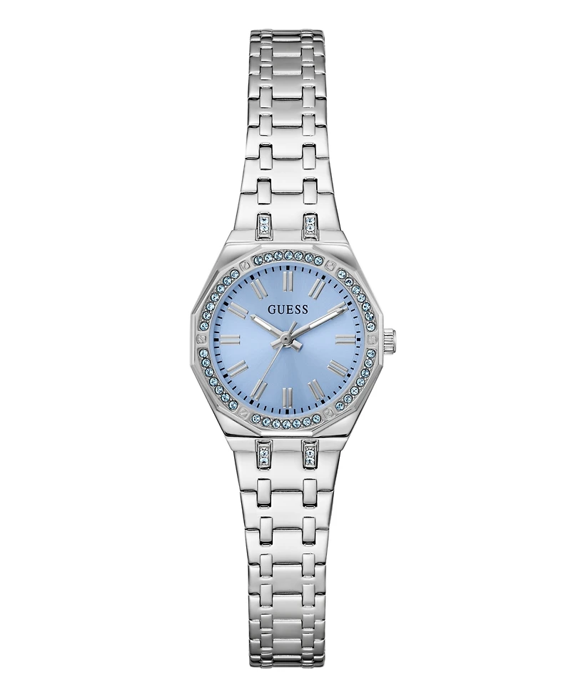 Guess Women's Silver Tone Analog Watch, 25mm