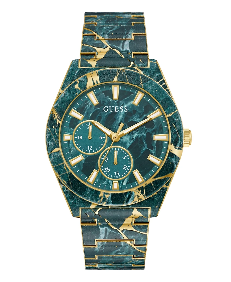 Guess Men's Green Multi-function Watch, 44mm