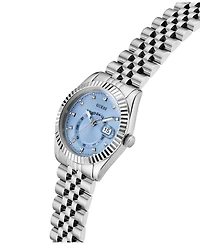 Guess Women's Silver Tone Multi-function Date Watch, 34mm