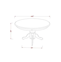 East West Furniture Dining Room Set Linen White