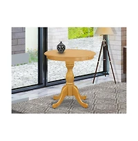 East West Furniture 3-Pc Kitchen Dining Set - 2 Padded Parson Chairs and 1 Dining Table (Oak Finish)