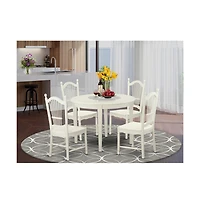 East West Furniture 5 PcKitchen dinette set - Dinette Table and 4 Dining Chairs