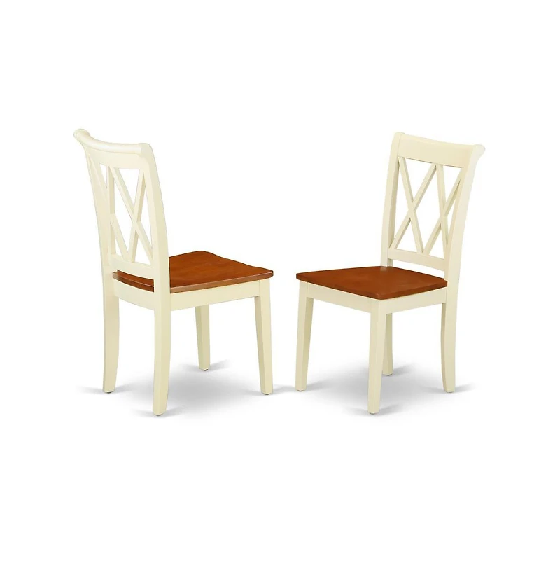 East West Furniture Dining Room Set Buttermilk & Cherry