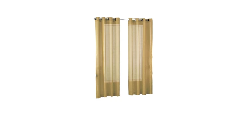 GoodGram Ultra Luxurious Elegant Sheer Grommet Single Curtain Panel