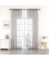 GoodGram Ultra Luxurious Elegant Sheer Grommet Single Curtain Panel