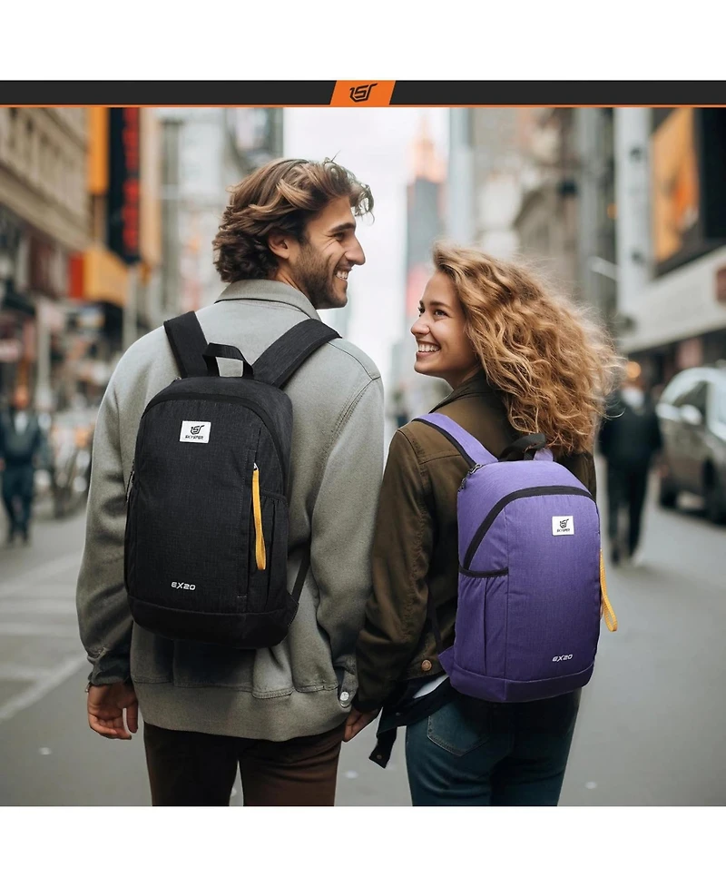 Wosofe Small Backpack 20L Hiking Backpack Lightweight Travel Daypack for Women Men(Purple)