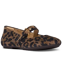 FitFlop Women's Delicato Leopard Suede Mary Jane Flats