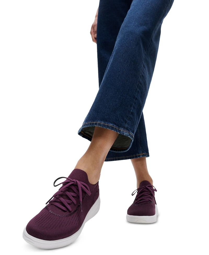 FitFlop Women's Super-q Crystal-Trim Knit Laced Up Sneakers