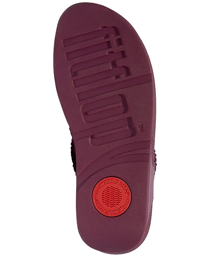 FitFlop Women's Lulu Maxi-Crystal Toe-Post Wedge Sandals